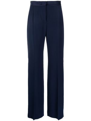 Alberta Ferretti pantalon de tailleur à taille haute - Bleu