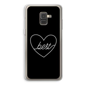 Best heart black: Samsung Galaxy A8 (2018) Transparant Hoesje