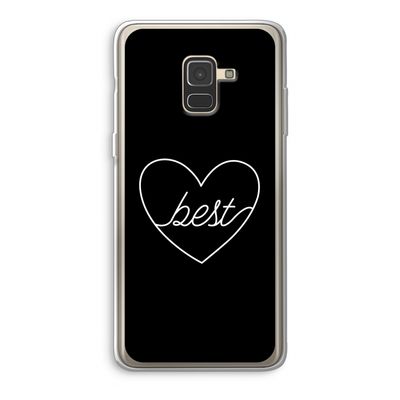 Best heart black: Samsung Galaxy A8 (2018) Transparant Hoesje