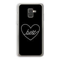 Best heart black: Samsung Galaxy A8 (2018) Transparant Hoesje