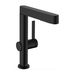 Hansgrohe Wastafelkraan Finoris 230 2 Jets Met Uittrekbare Vuistdouche Met PushOpen Mat Zwart