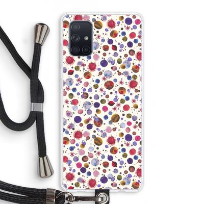 Planets Space: Samsung Galaxy A71 Transparant Hoesje met koord