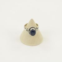 Zilveren Ring met Lapis Lazuli Maat 16 - Model 2 (Sterling Zilver 925) - thumbnail