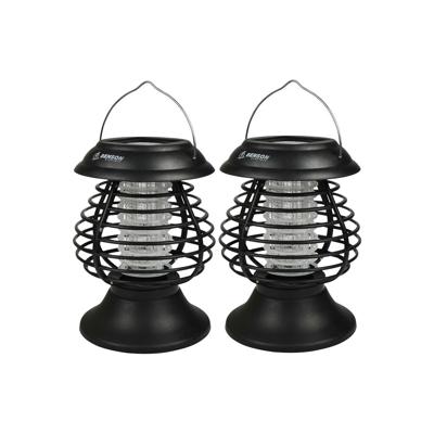 Muggenlamp solar - 2x - UV-LED - 14 x 19,5 cm - insectenvanger - IP44