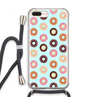Donuts: iPhone 8 Plus Transparant Hoesje met koord