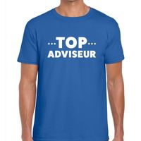 Top adviseur beurs/evenementen t-shirt blauw heren - thumbnail