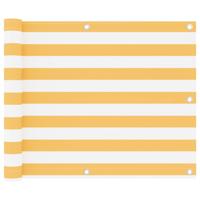 VidaXL Balkonscherm 75x400 cm oxford stof wit en geel