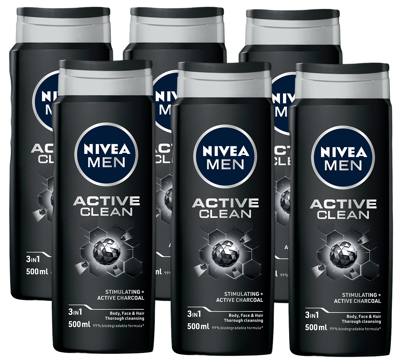 Nivea Men Active Clean Shower Gel Voordeelverpakking