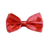 Carnaval verkleed vlinderstrikje zijdeglans - rood - polyester - heren/dames - thumbnail