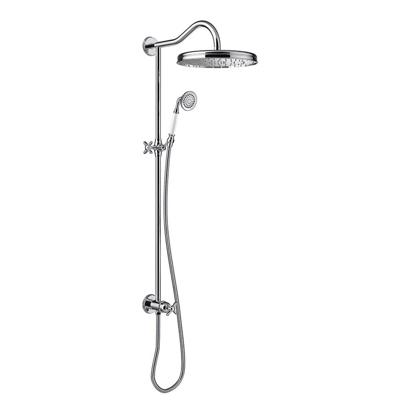 Tres Clasic glijstang set met regendouche 108 cm vintage chroom