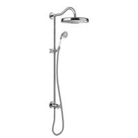 Tres Clasic glijstang set met regendouche 108 cm vintage chroom