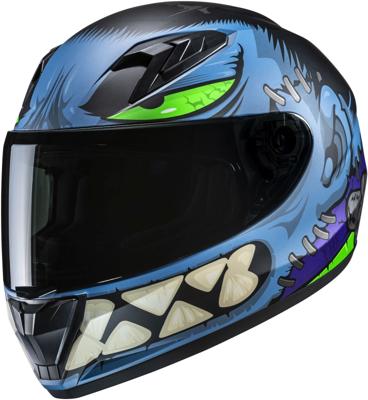 HJC Y10 Frank, Kinder motorhelm, Blauw Zwart