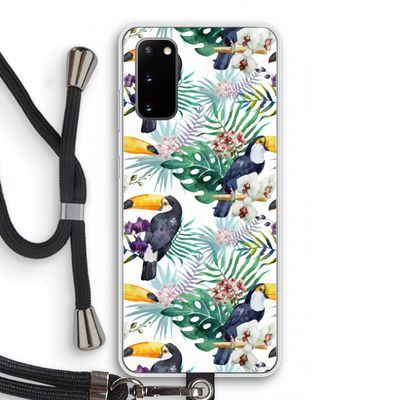 Tukans: Samsung Galaxy S20 Transparant Hoesje met koord