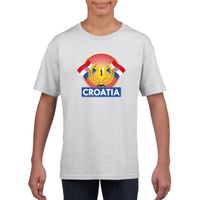 Wit Kroatie supporter kampioen shirt kinderen - thumbnail