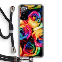 Neon bloemen: Samsung Galaxy S20 FE / S20 FE 5G Transparant Hoesje met koord