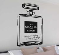 Tekst sticker Channel nummer 5 parfum