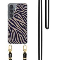 Samsung Galaxy S25 hoesje met zwart koord - Wavy twist