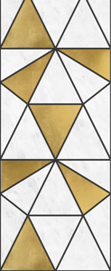Driehoekjes behang Geometrisch marmereffect