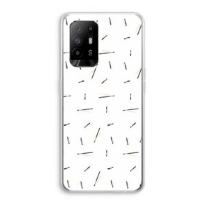 Hipster stripes: Oppo A95 5G Transparant Hoesje