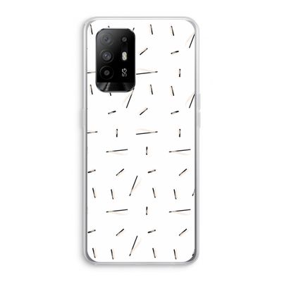 Hipster stripes: Oppo A95 5G Transparant Hoesje