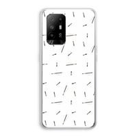 Hipster stripes: Oppo A95 5G Transparant Hoesje