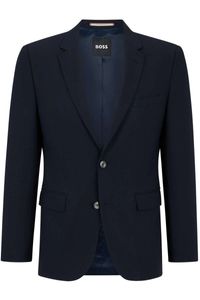 BOSS Regular Fit Jas donkerblauw, Effen