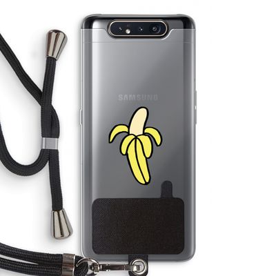Banana: Samsung Galaxy A80 Transparant Hoesje met koord
