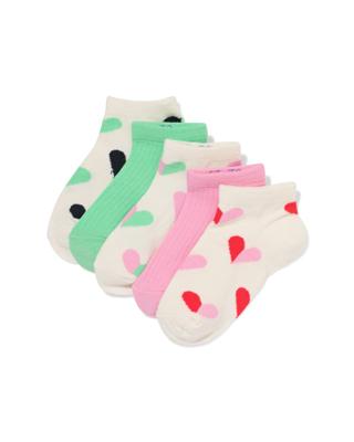 HEMA Kinder enkelsokken hartjes - 5 paar beige (beige)