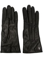 Philipp Plein gants Skull & Bones en cuir - Noir