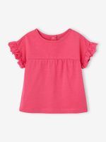Personaliseerbaar T-shirt baby van biokatoen fuchsia - thumbnail
