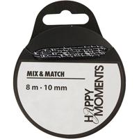 Creativ Company Satijnlint, b: 10 mm, zwart, 8 m/ 1 rol