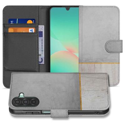 Samsung Galaxy A26 Wood Concrete | Book Case | Samsung Galaxy A26 Wood Concrete | Book Case |