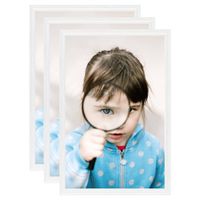 VidaXL Fotolijsten 3 st voor tafel 21x29,7cm mdf wit
