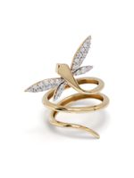 Anapsara bague Micro Dragonfly en or 18ct pavée de diamants