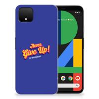 Google Pixel 4 XL | Siliconen hoesje | met naam Never Give Up Google Pixel 4 XL | Siliconen hoesje | met naam Never Give Up