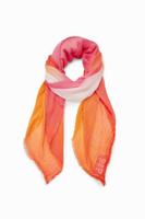 Rechthoekige sjaal met tie-dye en kleurverloop - RED - U