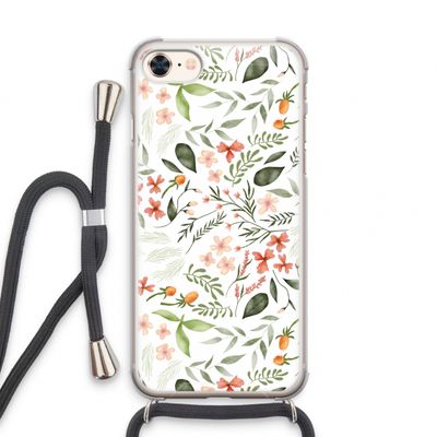 Sweet little flowers: iPhone 8 Transparant Hoesje met koord