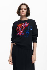 Sweatshirt met Arty-print - BLACK - S