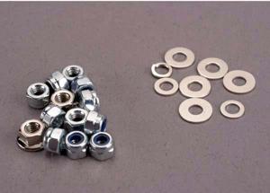 Traxxas - Nut set, nut & washer set for Sledgehammer (3mm lock nuts (1, TRX-1846 (TRX-1846)