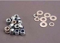 Traxxas - Nut set, nut & washer set for Sledgehammer (3mm lock nuts (1, TRX-1846 (TRX-1846) - thumbnail