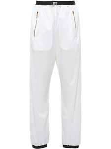 Miu Miu pantalon de jogging à logo imprimé - Blanc