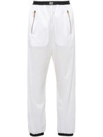 Miu Miu pantalon de jogging à logo imprimé - Blanc