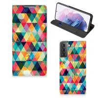 Samsung Galaxy S21 Plus | Hoesje met Magneet | Geruit