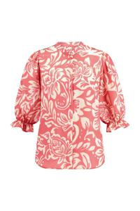 Studio Anneloes Female Blouses Fawn Satin Flower Blouse 11353