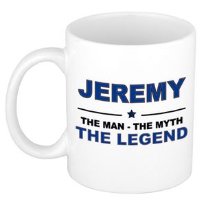 Jeremy The man, The myth the legend collega kado mokken/bekers 300 ml