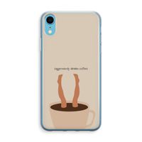 Aggressively drinks coffee: iPhone XR Transparant Hoesje Aggressively drinks coffee: iPhone XR Transparant Hoesje