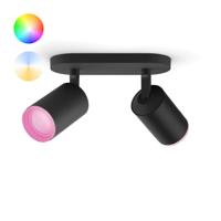 Philips Dubbele spotHue Fugato - White and color zwart - 915005761401