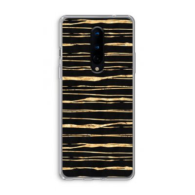 Gouden strepen: OnePlus 8 Transparant Hoesje