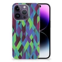 Apple iPhone 14 Pro | TPU Hoesje | Abstract Green Blue