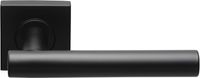 Deurkruk BASICS LB7-19BSQ geveerd op vierkant rozet - mat zwart - thumbnail
